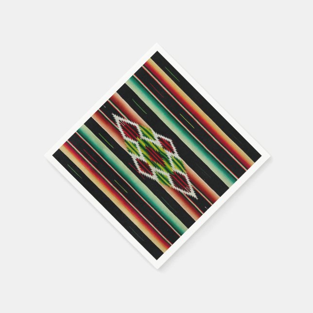Mexican Blanket Traditional Spanish Fiesta Serape Napkin (Corner)