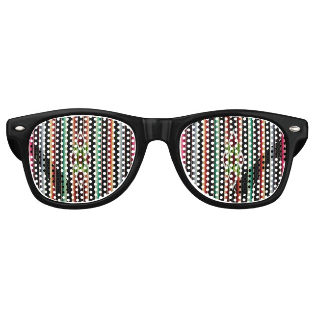 Mexican Blanket Traditional Spanish Fiesta Serape Retro Sunglasses (Front)