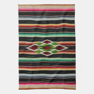 Mexican Blanket Traditional Spanish Fiesta Serape Tea Towel