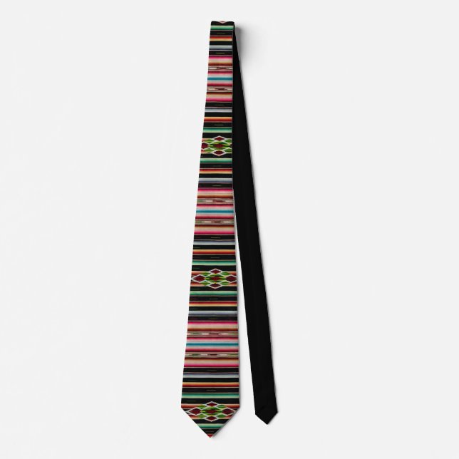 Mexican Blanket Traditional Spanish Fiesta Serape Tie (Front)