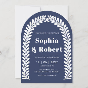 Mexican Blue Talavera Wedding Invitation