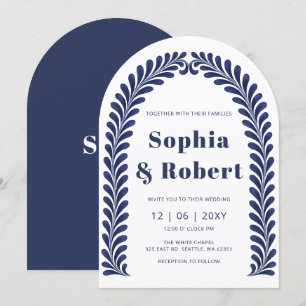 Mexican Blue Talavera Wedding Invitation
