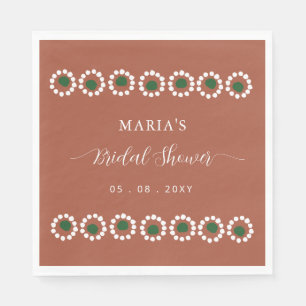 Mexican Boho Barro Bridal Shower Napkin