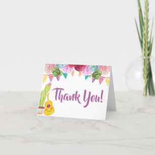 Mexican Boho Fiesta Baby Shower Thank You Card