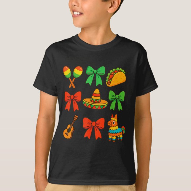 Mexican bow coquette cinco de mayo  T-Shirt (Front)