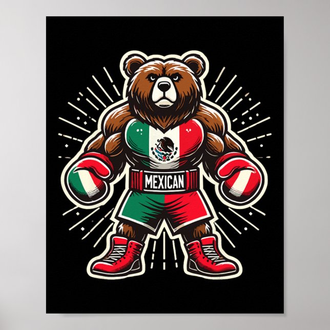 Mexican Boxing Bear  Poster (Front)