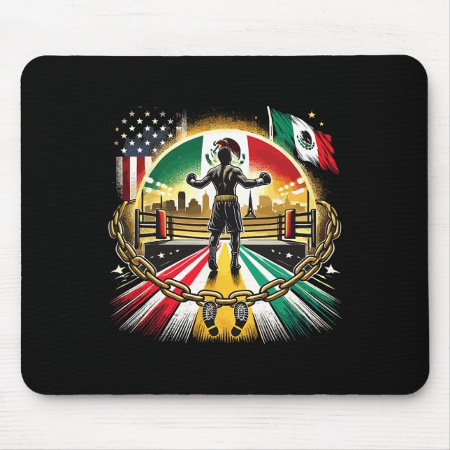 Mexican Boxing Champion Strength And Glory  Mouse Mat (Front)