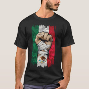 Mexican Boxing Fist Strength Heritage  T-Shirt
