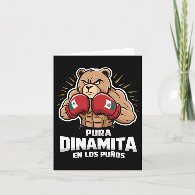 Mexican Boxing For Boys Mexico Pura Dinamita En Lo Card (Front)