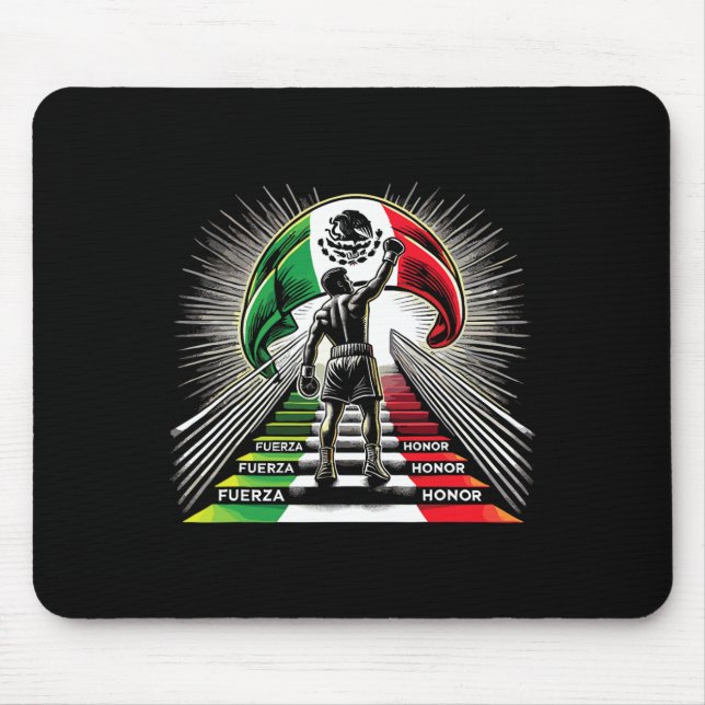 Mexican Boxing Fuerza Honour Spirit  Mouse Mat (Front)