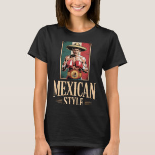 Mexican Boxing Gloves Fighter Los Guantes De Boxeo T-Shirt
