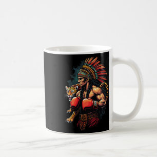 Mexican Boxing Inca Warrior With Jaguar Spirit Coffee Mug
