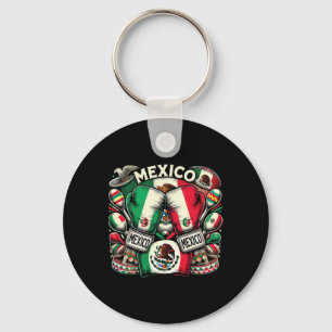 Mexican Boxing Pride Gloves Sports Design 1 Key Ring