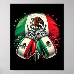 Mexican Boxing Pride Gloves Sports Design  Poster