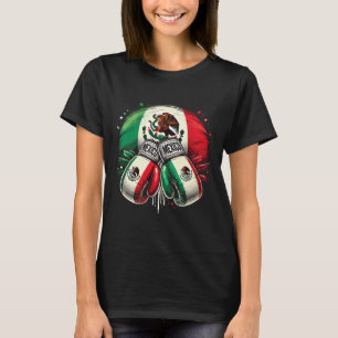 Mexican Boxing Pride Gloves Sports Design T-Shirt
