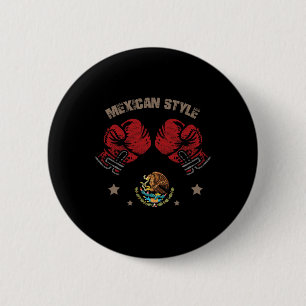 Mexican Boxing Style Mexico Flag Mexico Boxing Sty 6 Cm Round Badge