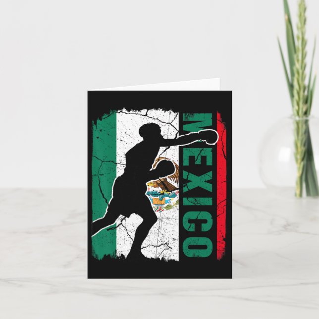 Mexican Boxing Team Mexico Flag Boxing Gloves  Card (Front)