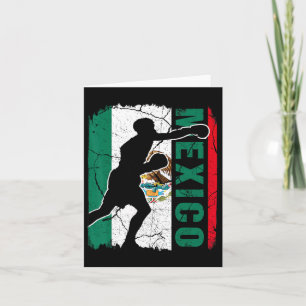 Mexican Boxing Team Mexico Flag Boxing Gloves Card