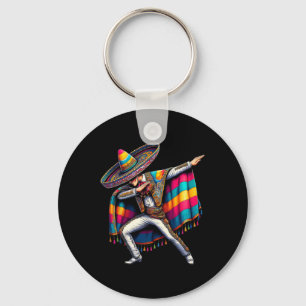 Mexican Boy Dabbing Cinco De Mayo Festive Outfit Key Ring