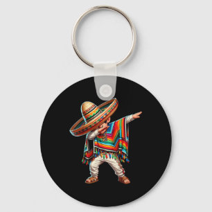 Mexican Boy Dabbing Poncho Cinco De Mayo Key Ring