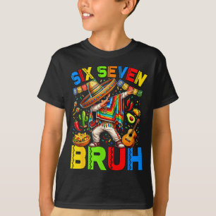 Mexican boy dabbing poncho cinco de mayo six seven T-Shirt