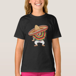 Mexican Boy Dabbing Poncho Cinco de Mayo T-Shirt