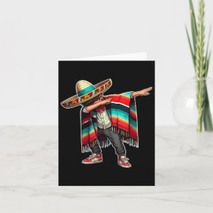 Mexican Boy Dabbing Poncho Funny Cinco De Mayo Par Card