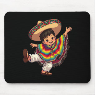 Mexican Boy Poncho Cinco De Mayo Outfit Mexican Bo Mouse Mat