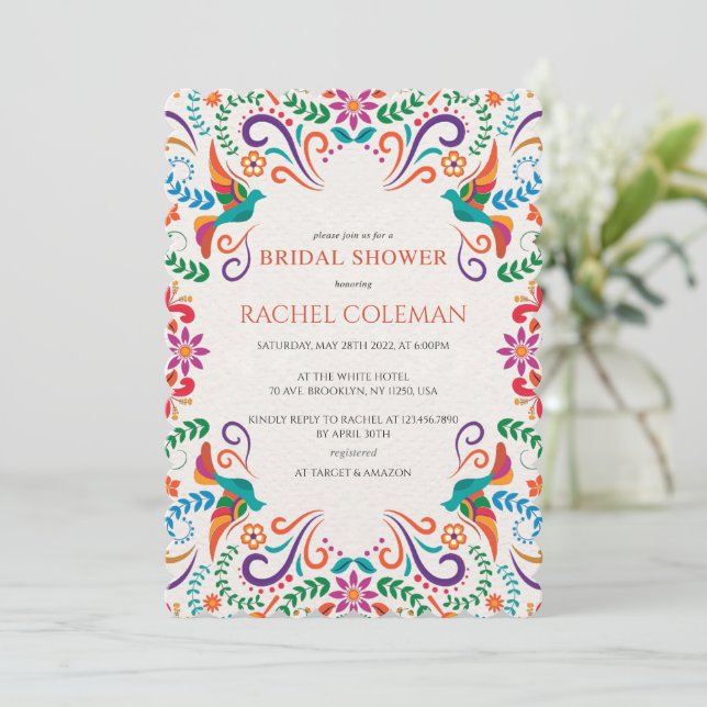 Mexican Bridal Shower Invitation (Standing Front)