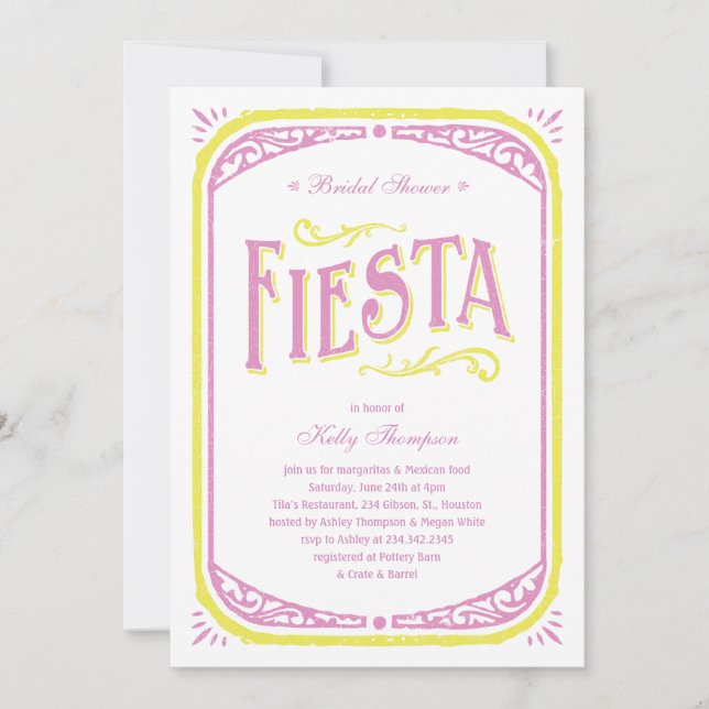 Mexican Bridal Shower Invitations (Front)