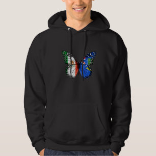 Mexican British Virgin Islanders Flag Butterfly Hoodie