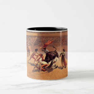 Mexican Bull Fighters (by Frederic Remington) Two-Tone Coffee Mug