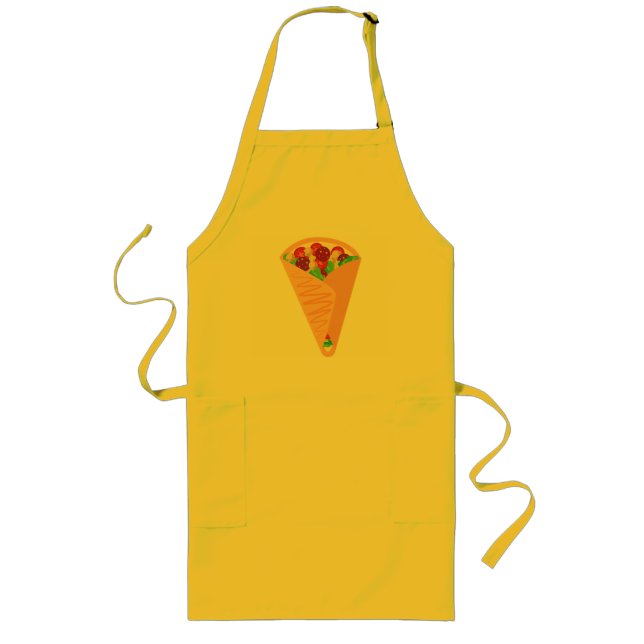 Mexican Burrito Long Apron (Front)