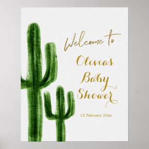 Mexican Cactus Birthday welcome sign