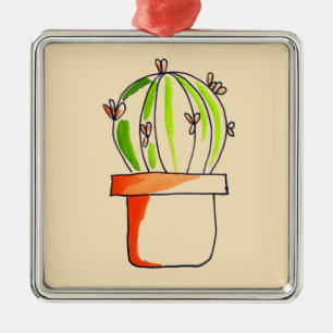 Mexican cactus cute desert art metal tree decoration