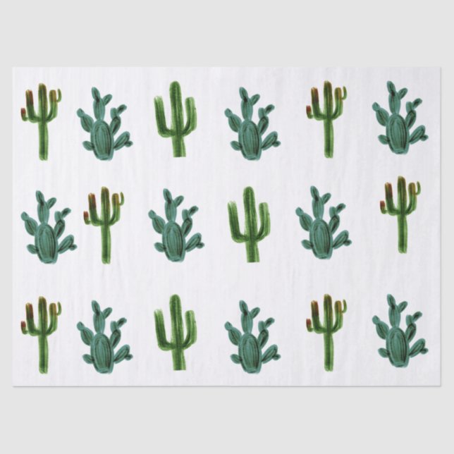 Mexican Cactus Themed Party Tissue Paper (Front)
