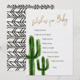 Mexican Cactus Wishes for Baby Game Card