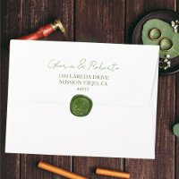 Mexican Calla Lily With Green Wedding Invitation