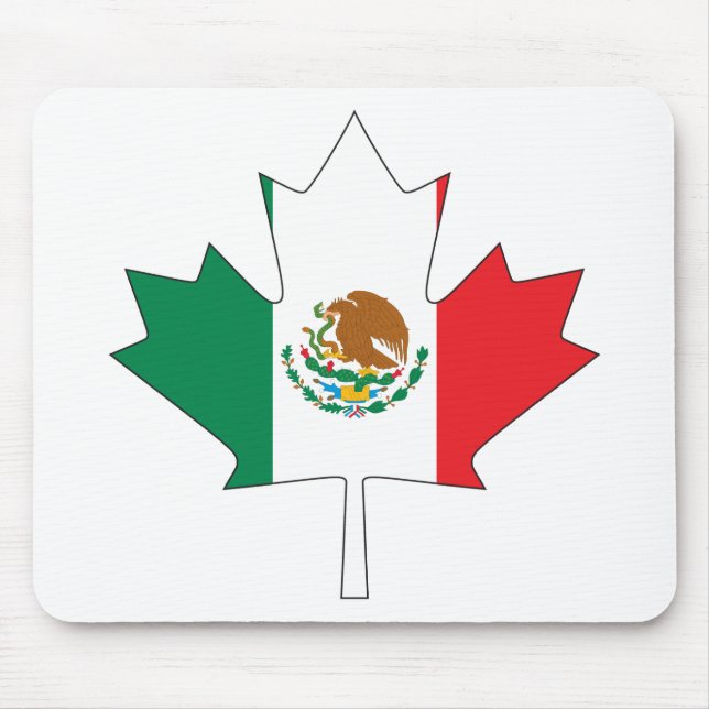 Mexican Canadian Flag Mouse Mat (Front)