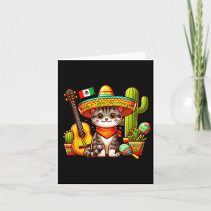 Mexican Cat Cinco De Mayo Kitten Let's Fiesta Viva Card
