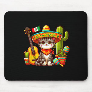 Mexican Cat Cinco De Mayo Kitten Let's Fiesta Viva Mouse Mat