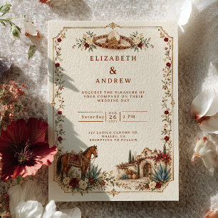Mexican Charro Hacienda Wedding Invitation