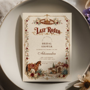 Mexican Charro Last Rodeo Bridal Shower Invitation