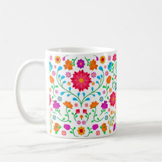 Mexican cheerful colourful folk art pattern  coffee mug