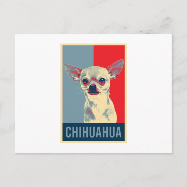Mexican Chihuahua Dog Portrait Pop Art Invitation Postcard (Front)