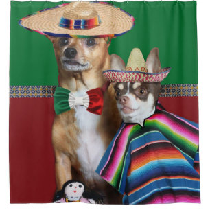 Mexican Chihuahua dogs Shower curtain