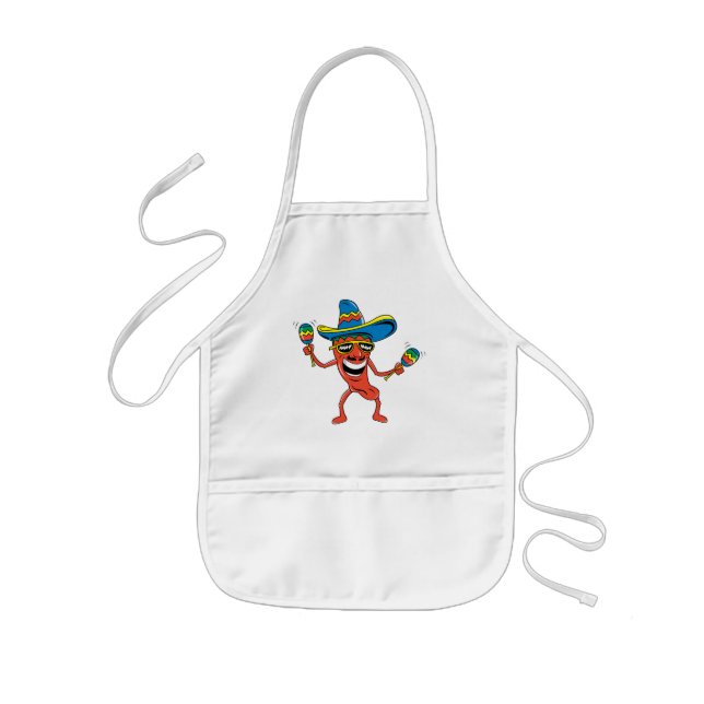 Mexican Chilli Pepper Kids Apron (Front)