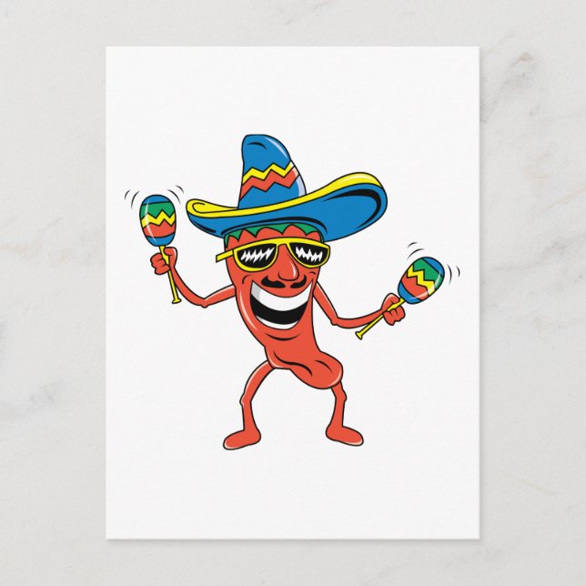 Mexican Chilli Pepper Postcard (Front)