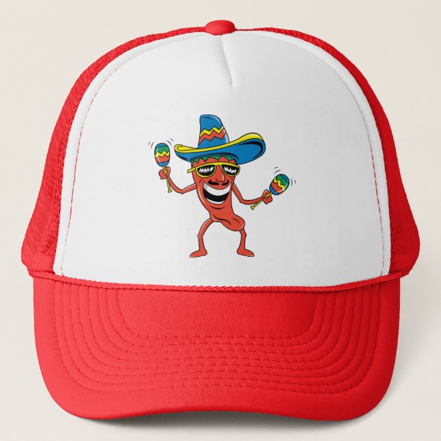 Mexican Chilli Pepper Trucker Hat (Front)