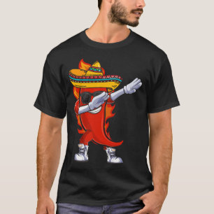 Mexican Chilly Dabbing Mexican Food  Burrito Day T-Shirt